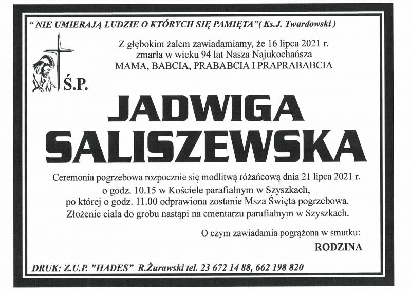 JADWIGA SALISZEWSKA