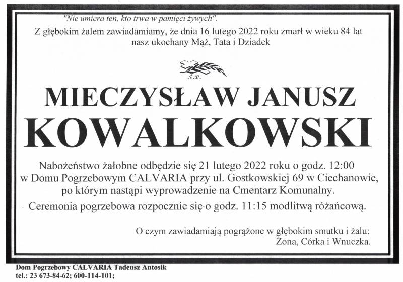 Mieczysław Janusz Kowalkowski
