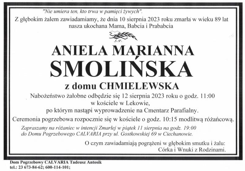Aniela Marianna Smolińska