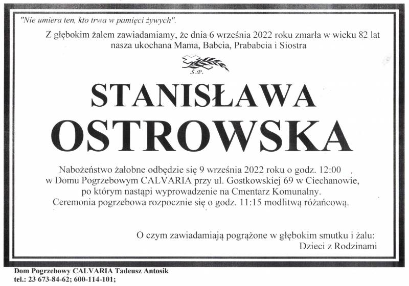 Stanisława Ostrowska