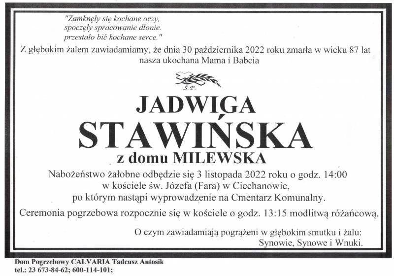 Jadwiga Stawińska