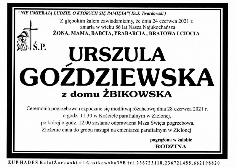URSZULA GOŹDZIEWSKA