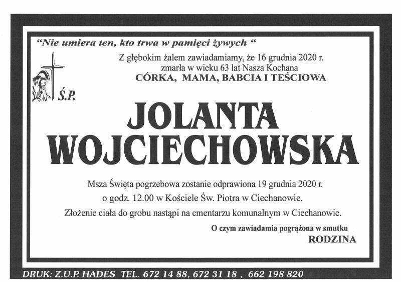 JOLANTA WOJCIECHOWSKA