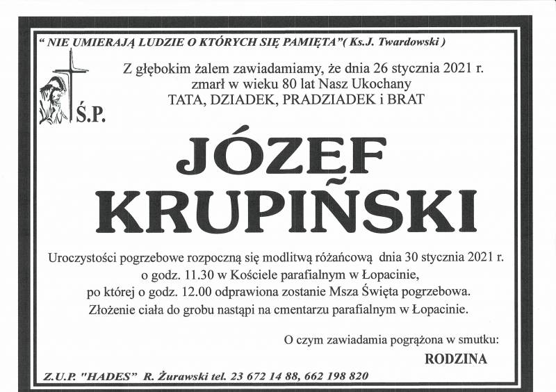 JÓZEF KRUPIŃSKI