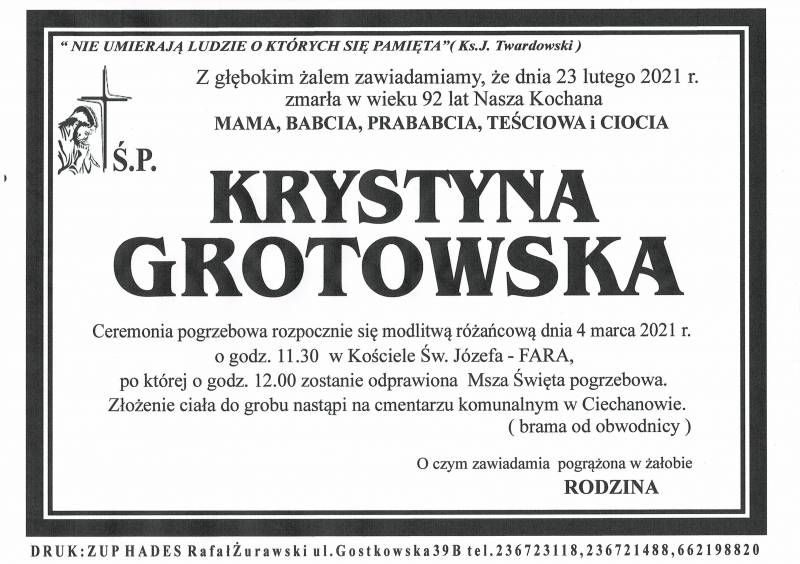 KRYSTYNA GROTOWSKA