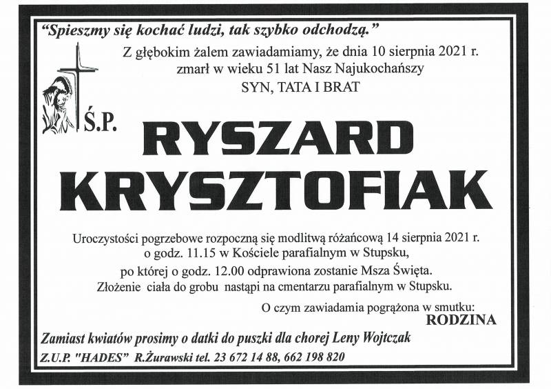 RYSZARD KRYSZTOFIAK