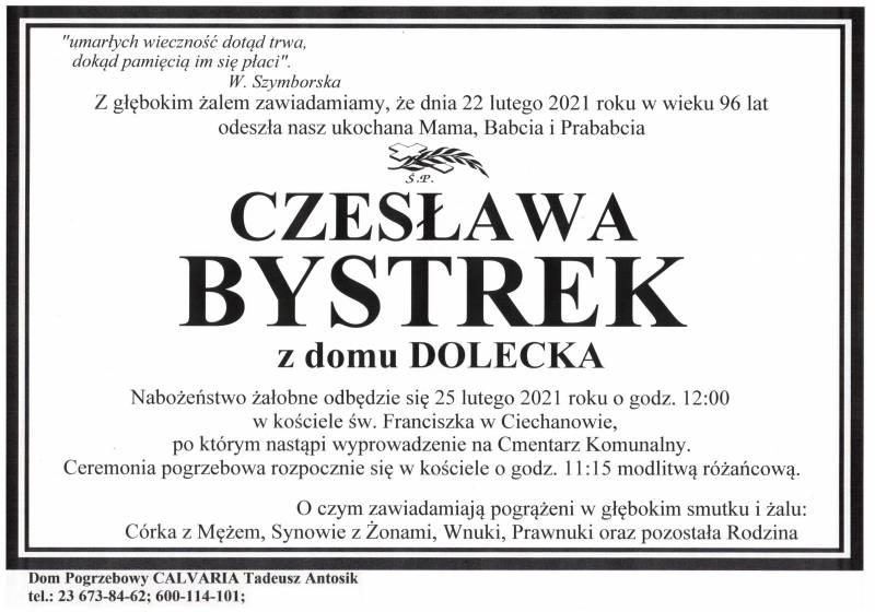 Czesława Bystrek