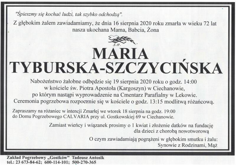 Maria TYBURSKA-SZCZYCIŃSKA