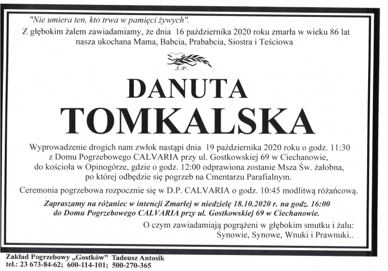 Danuta Tomkalska