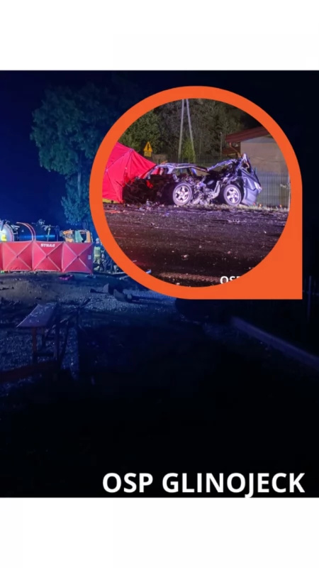 Dwie ofiary śmiertelne wypadku w Hucie pod Glinojeckiem [zdjęcia]