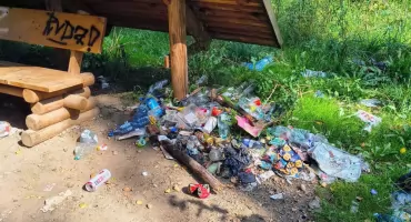 Wiata czy śmietnik? Takie widoki w lesie społecznym na Krubinie [zdjęcia]