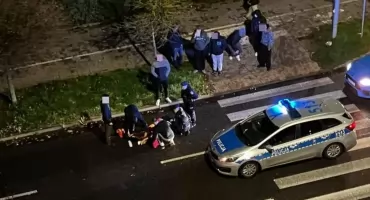 Wypadek w centrum Ciechanowa. Potrącił pieszą i odjechał z miejsca zdarzenia [zdjęcia]