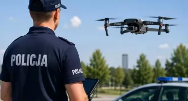 Policjanci użyli drona. Ujawnili ponad 40 wykroczeń w Ciechanowie i okolicy