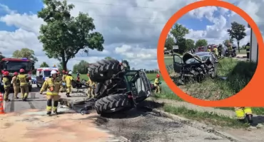 Po groźnym zderzeniu w Rąbieżu koło Ciechanowa. Kierowca ciągnika był pijany i ma dożywotni zakaz